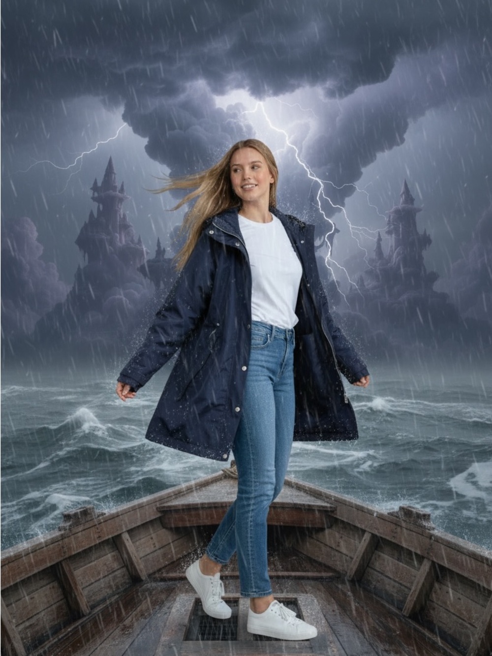 Parajumpers Women's Navy Hooded Jacket
